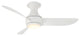 Corona 3-Blade Flush Mount Ceiling Fan, Matte White