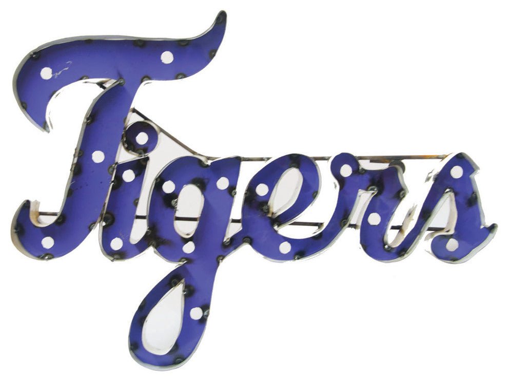 Illuminated LSU Tigers Recycled Metal Wall Decor