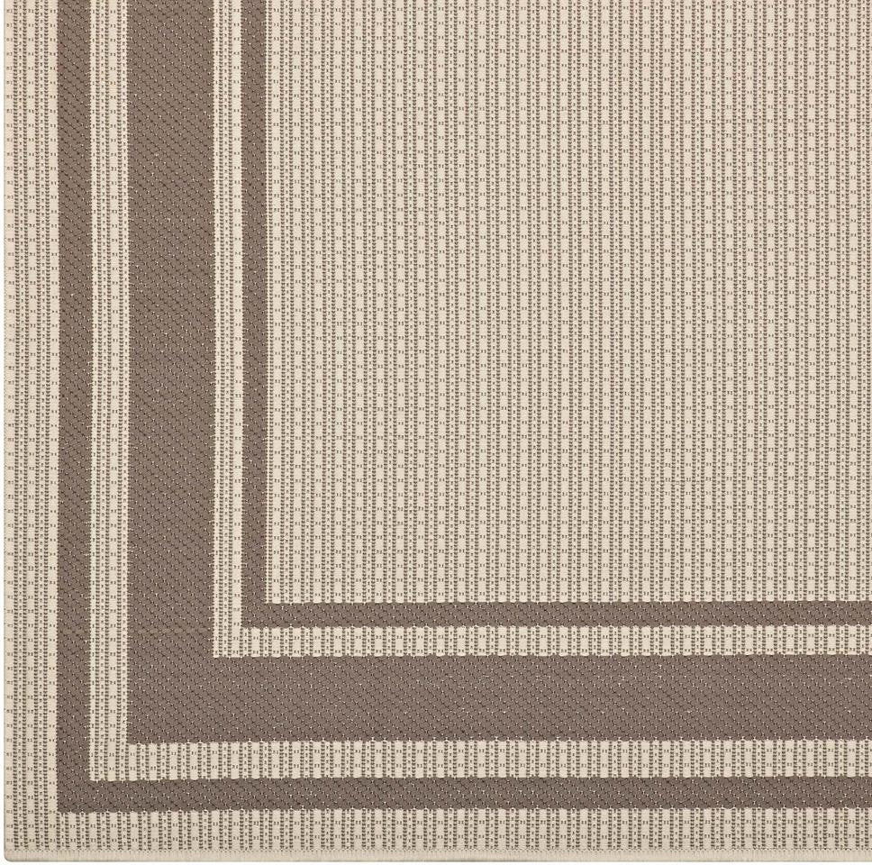 Rim Solid Border Borderline 5x8 Indoor and Outdoor Area Rug