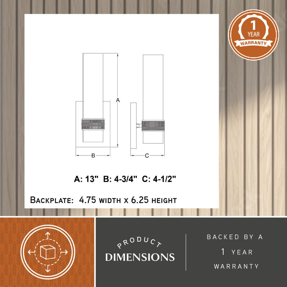 Bari 13"H Wall Sconce Light Fixture With Clear Glass, Chrome