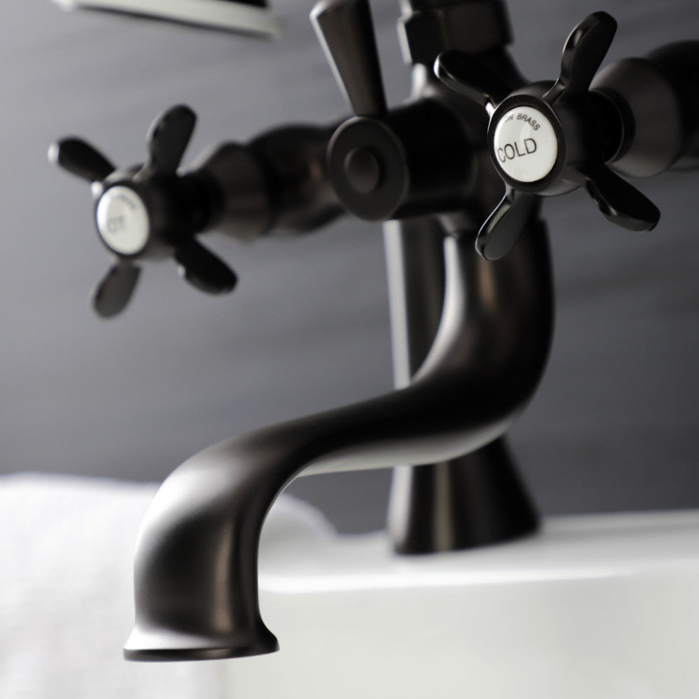 KS248ORB Deck Mount Clawfoot Tub Faucet With Hand Shower, Oil Rubbed Bronze