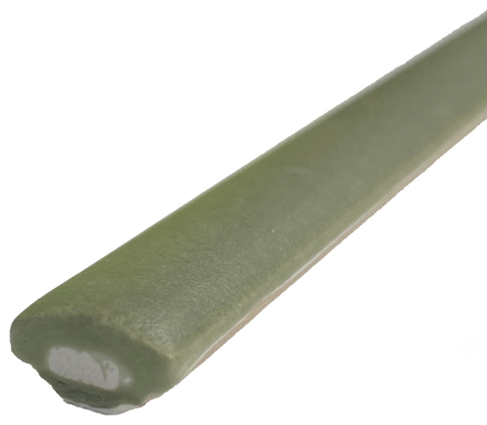 Coco Demi-Bullnose Matte Moss Verde Ceramic Wall Trim