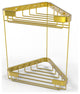 Double Tier Corner Shower Basket, Polished Brass