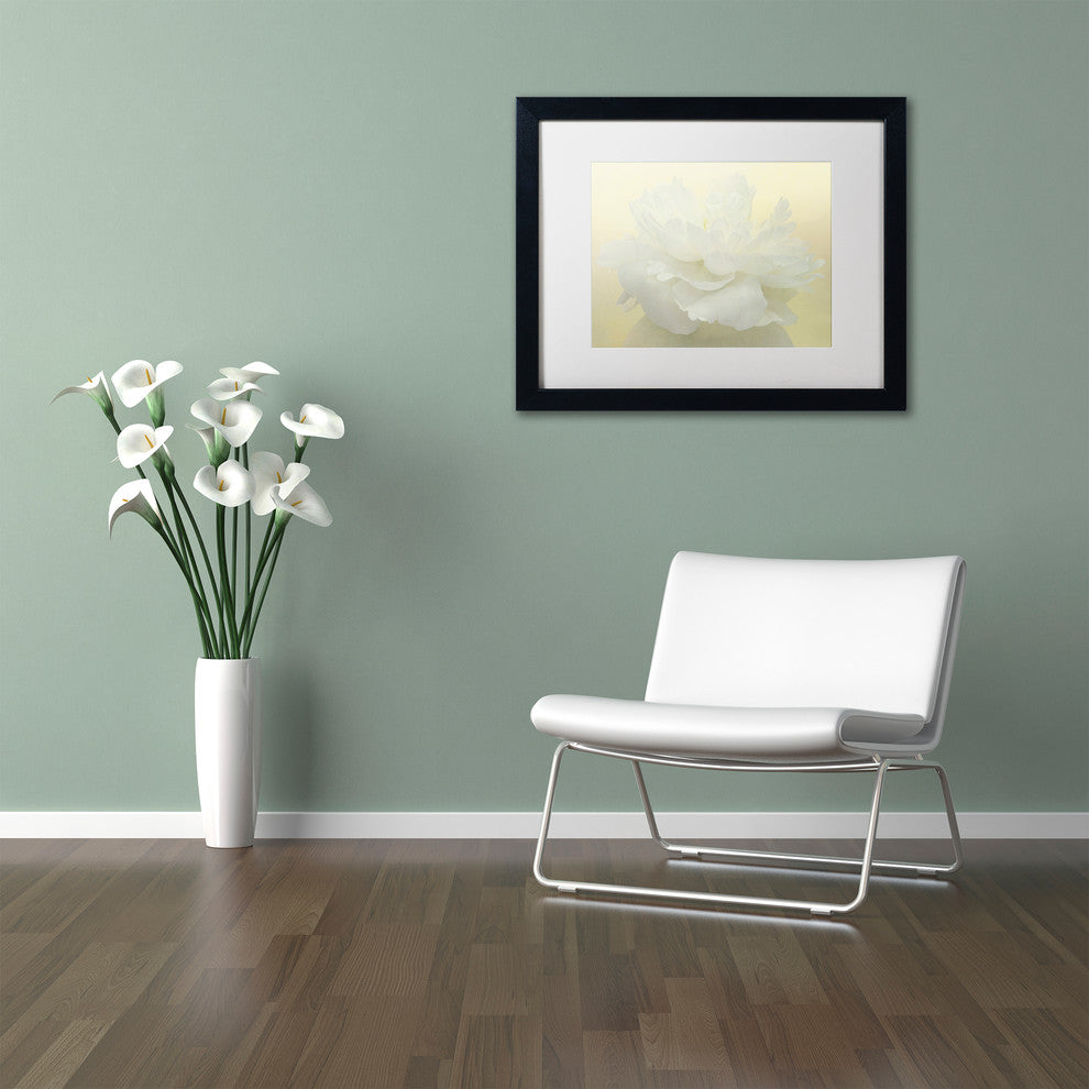 Cora Niele ''Pure White Peony'' Matted Framed Art