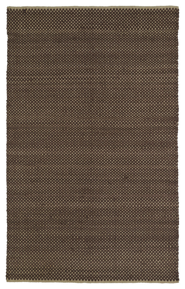 Kaleen Colinas Collection Rug, Natural Fiber, Chocolate Brown, 5'x7'6"