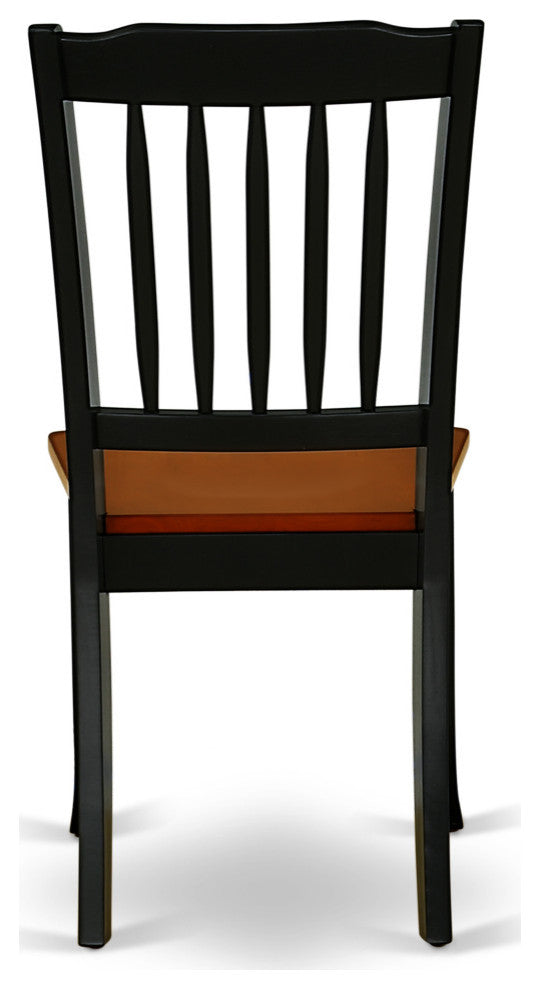 Hlda3-Bch-W 3Pc Round 42"Table And 2 Vertical Slatted Chairs