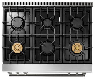 36" 6-Burner Sealed Professional Tilt Panel Gas Range
