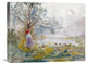 "A Peasant Girl and Ducks" Artwork, 22" x 17"
