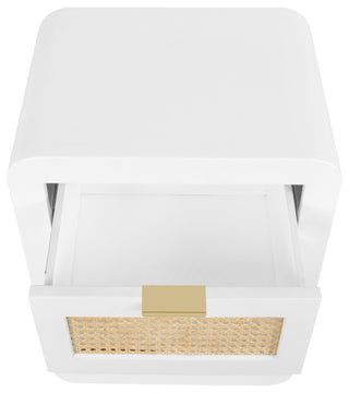 Langham Night Stand, White, Small