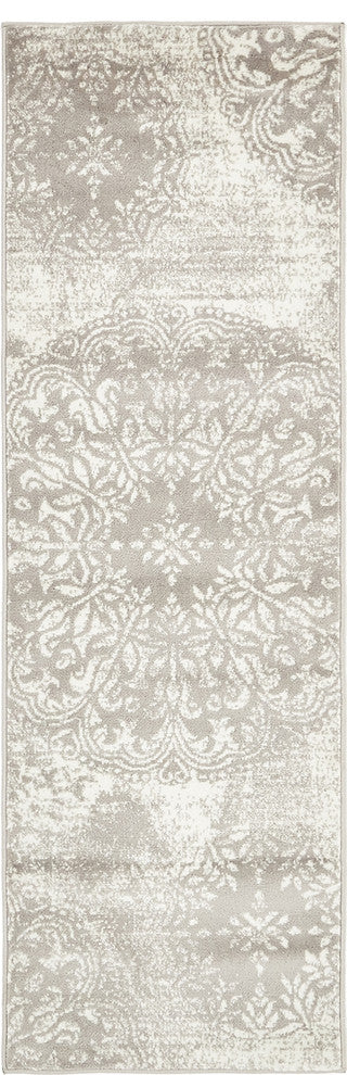 Unique Loom Light Gray Grand Sofia 2' 0 x 6' 7 Runner Rug