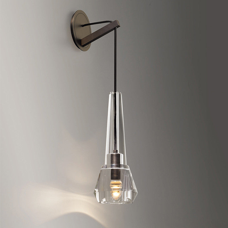Nijar | Modern LED Crystal Copper Wall Sconce