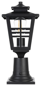Home Living 7" Outdoor Post Light, Black