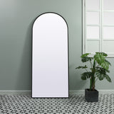 Metal Frame Arch Full Length Mirror 32X76 Inch, Black