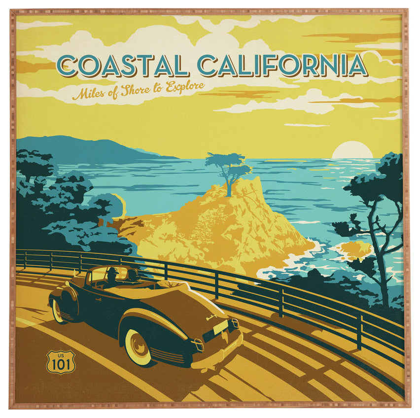 Deny Designs Anderson Design Group Coastal California Framed Wall Art