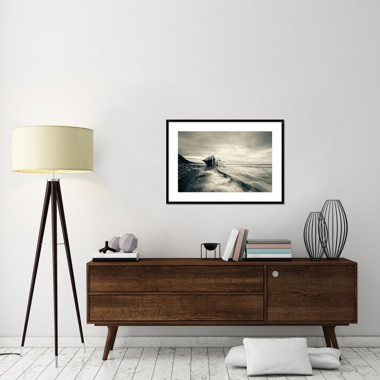 "Defeated By The Sea" Framed Digital Print by Inigo Barandiaran, 38x27"