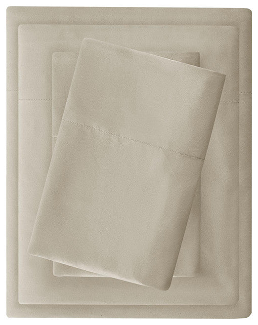 Madison Park Microcell 3M Scotchgard Moisture Treatment Sheet Set, Khaki, Full