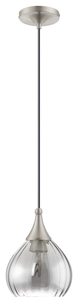 Livex Lighting Brushed Nickel 1-Light Mini Pendant