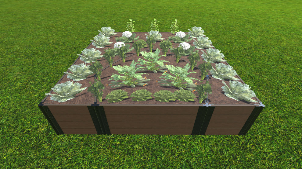Uptown Brown Walk-In Cathedral 8'x8'x22" Raised Garden Bed, 1" Profile