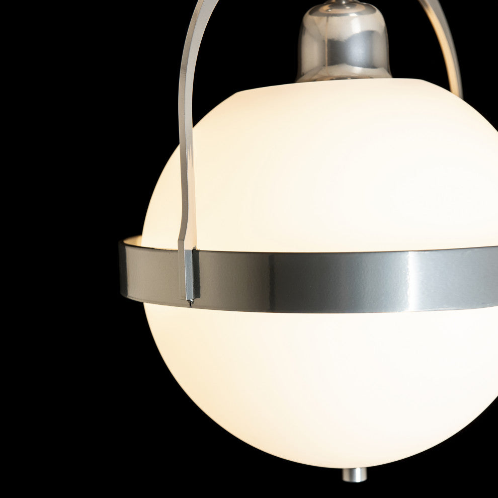 Atlas Semi-Flush, Sterling Finish, Opal Glass