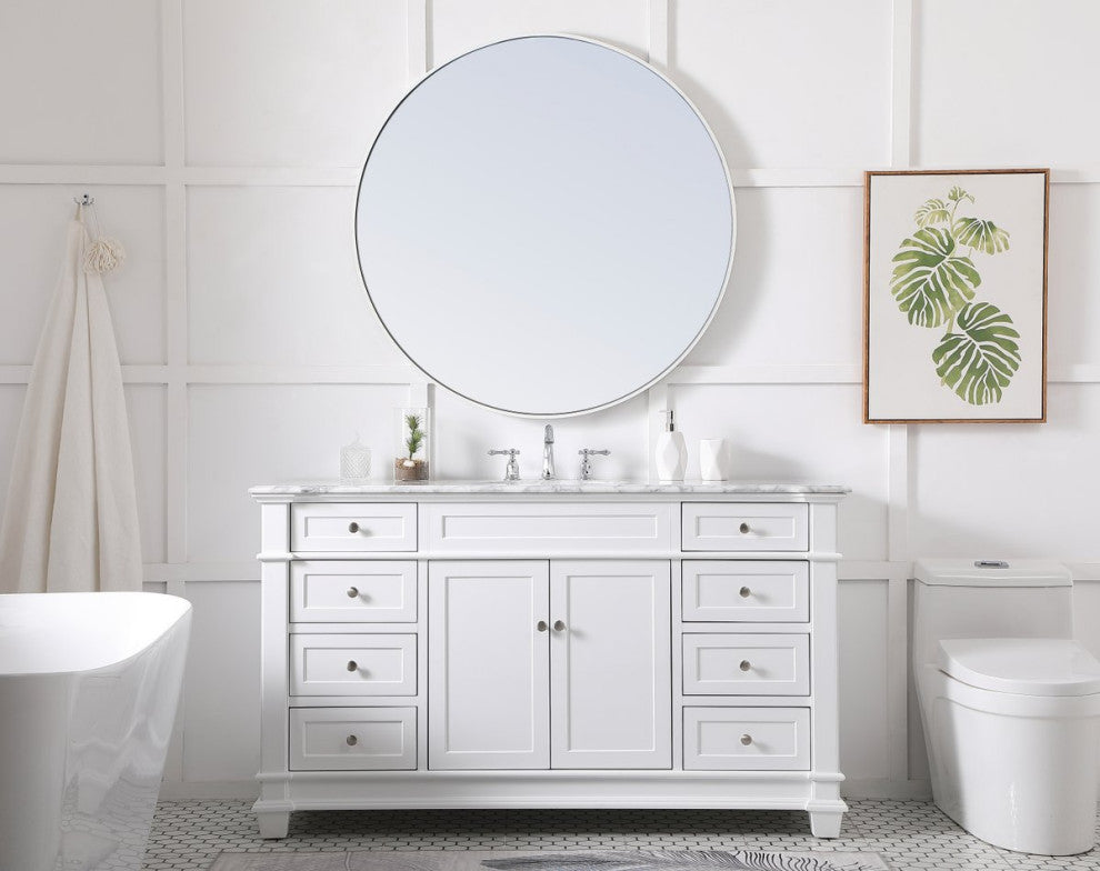 Weston Single Bathroom Vanity Set, White, 60