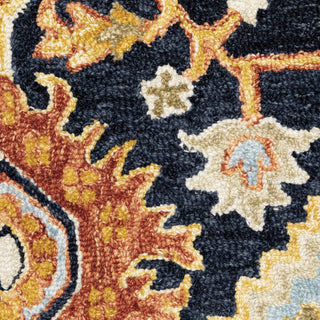 Asher Bohemian Dreams Navy and Rust Area Rug, 2'6"x8'