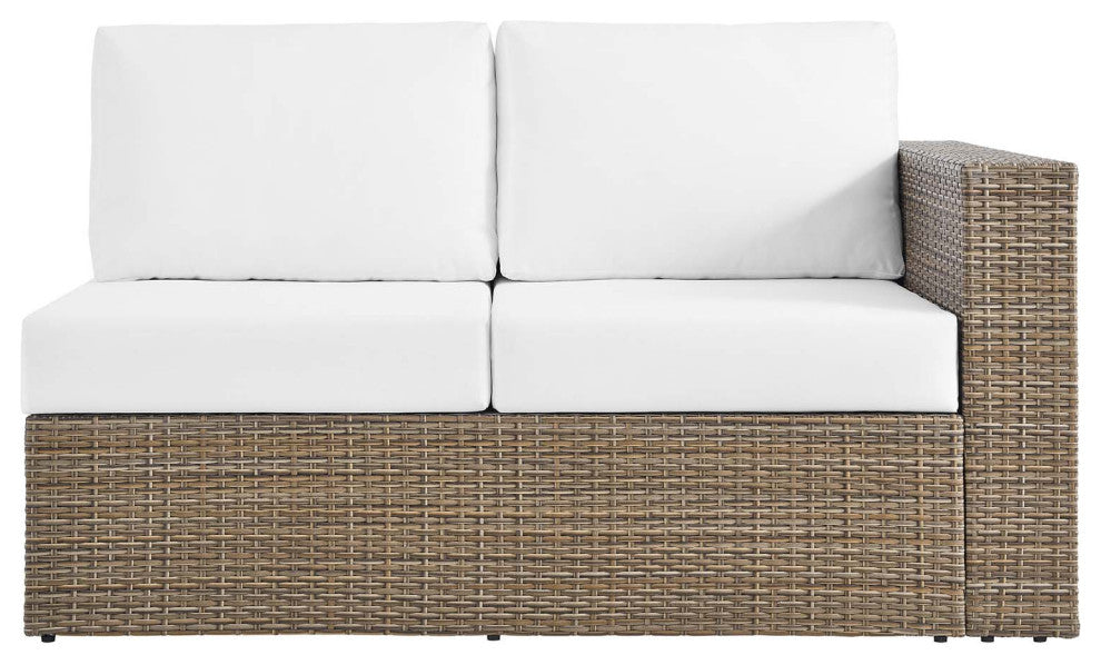 Convene Outdoor Patio Outdoor Patio 4-Piece Furniture Set, Cappuccino White
