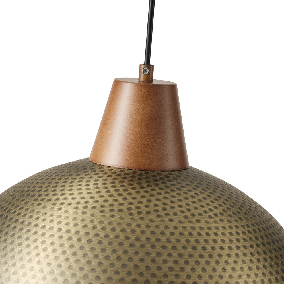 Industrial 1-light Metal Pendant Lighting Fxiture For Kitchen Island, Gold
