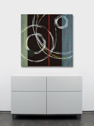 "Circle Swirl" Painting Print on Canvas