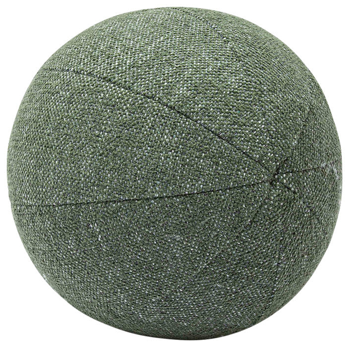 Boba Round Pillow, Forest Green Textured Basketweave, 9"