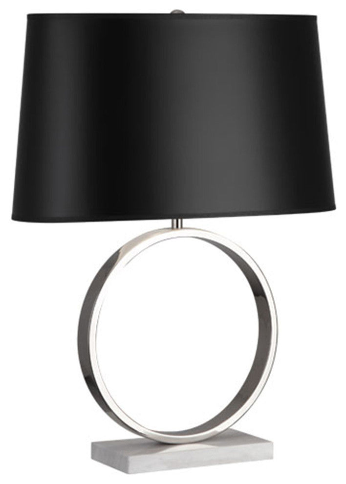 Robert Abbey 2791B One Light Table Lamp Logan Polished Nickel