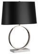 Robert Abbey 2791B One Light Table Lamp Logan Polished Nickel