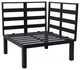 LeisureMod Hamilton 7-Piece Patio Sectional Set With Fire Pit Table, Blue