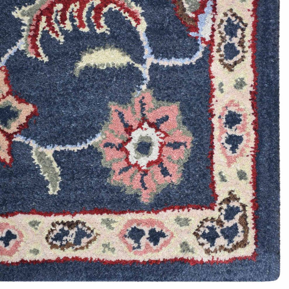 HAND TUFTED WOOL ECO-FRIENDLY AREA RUGS, Charcoal Color, Oriental Design