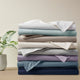 Madison Park Peached Percale Cotton Peached Percale Sheet Set, Navy