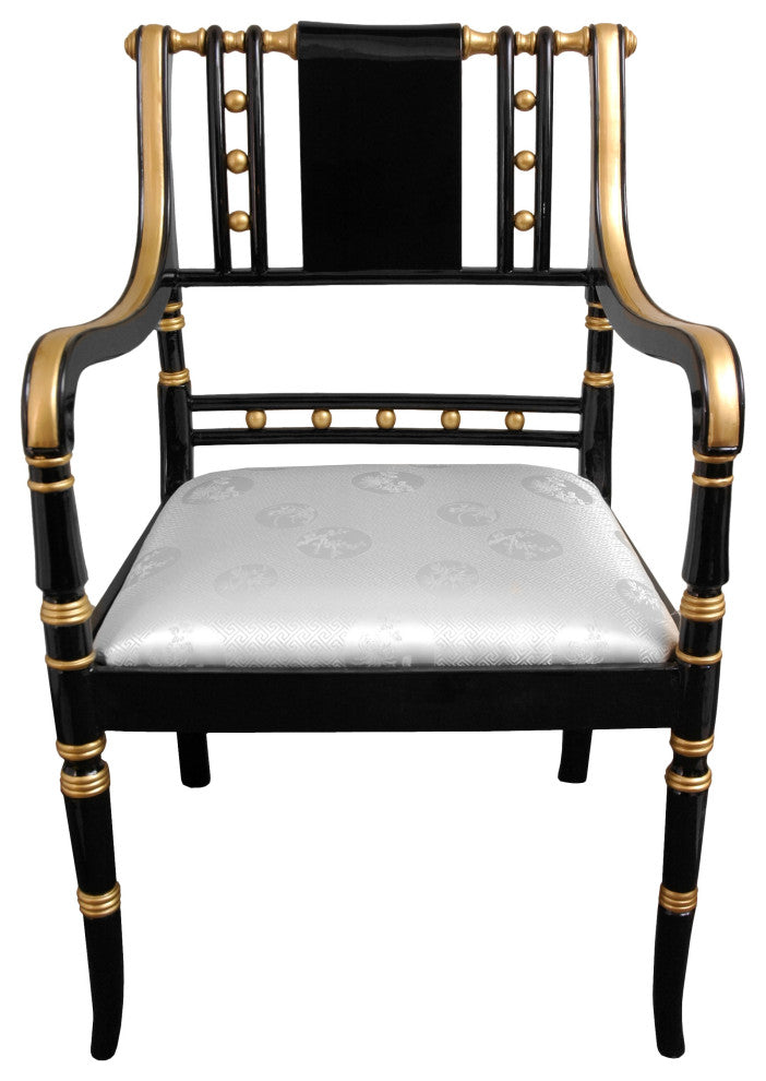 Regency Chair, White Cushion