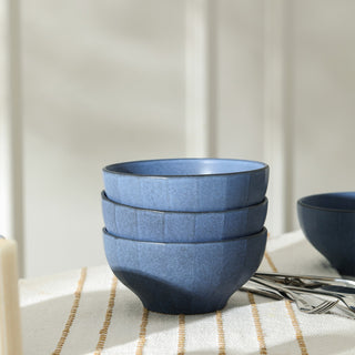 Stone Lain Rio Stoneware 24-Piece Dinnerware Set, Blue