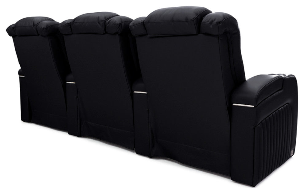 Seatcraft Athenian Home Theater Seating, Black, Row of 3