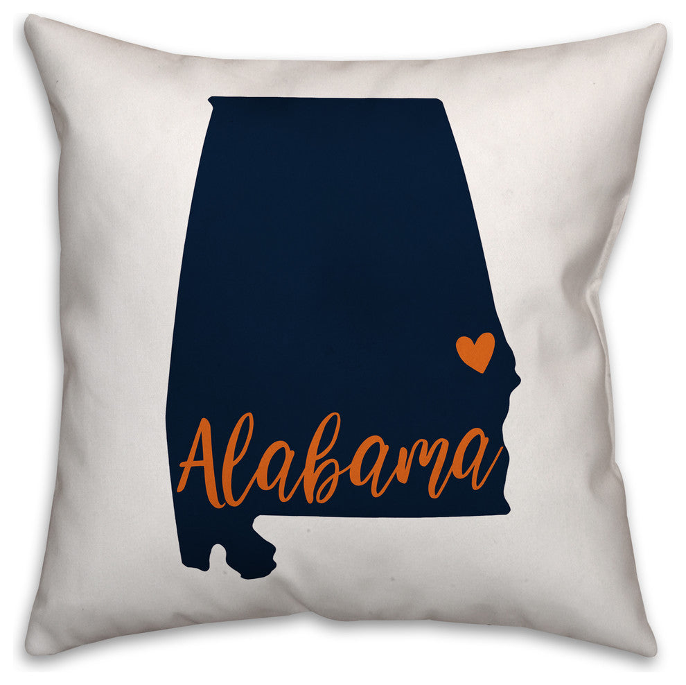 Alabama State Pride Auburn Love Outdoor Throw Pillow