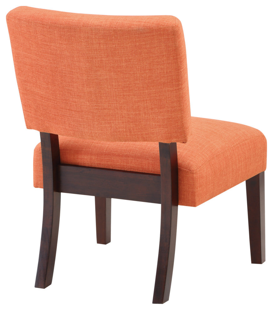 Jasmine Accent Chair, Tangerine Fabric