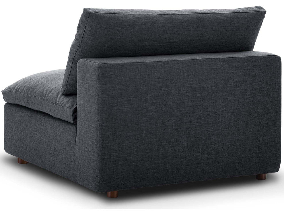 Commix Down Filled Overstuffed 4 Piece Sectional Sofa Set, Gray