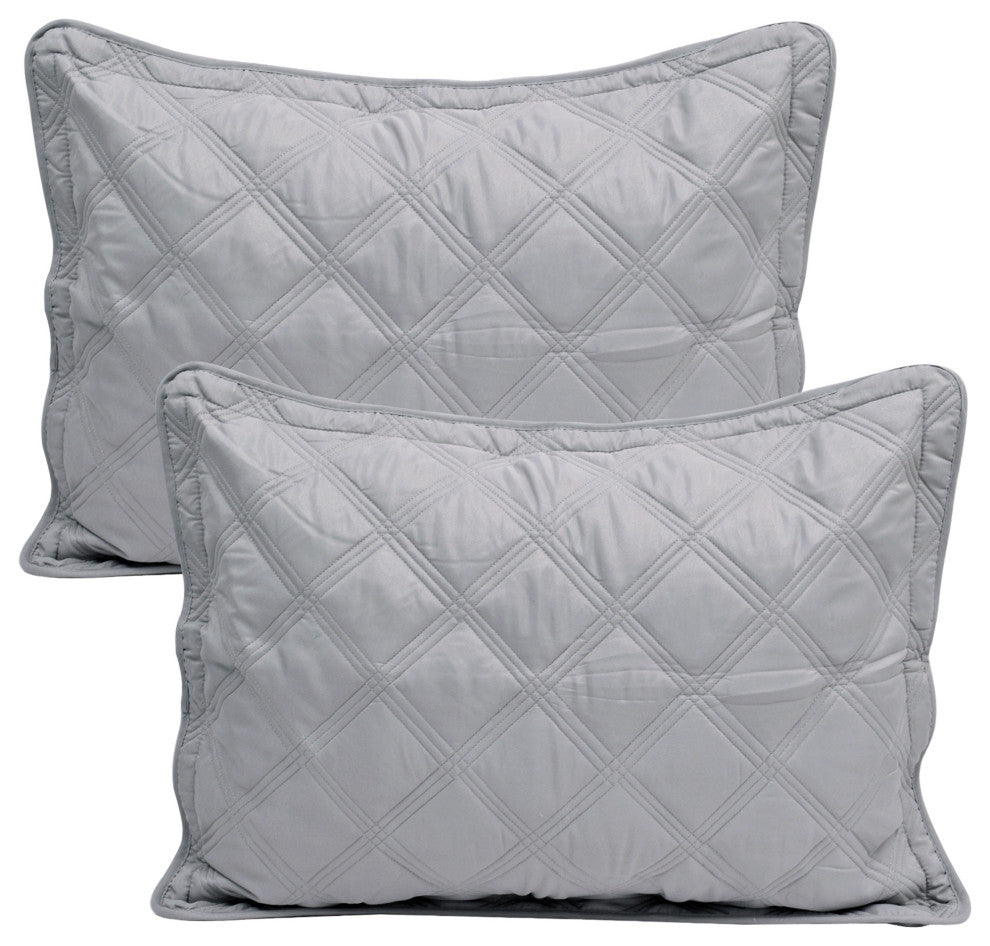 Charleston Down Alternative Bed Spread Set, Ash Gray, Twin