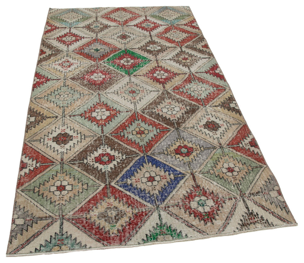 Rug N Carpet - Handwoven Turkish 3' 10'' x 7' 0'' Rustic Vintage Rug