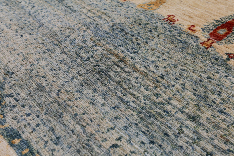 3' 3" X 4' 9" Handmade Persian Gabbeh Tribal Wool Rug Q11048