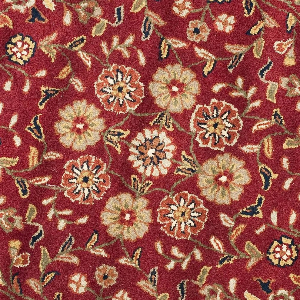 Safavieh Heritage Hg966A Red, Navy Area Rug, 8'0" X 8'0"