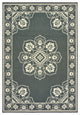 Martinique Floral Medallion Grey/ Ivory Indoor/Outdoor Area Rug, 6'7"x9'6"