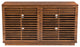 Modern Walnut Brown Wood Strip Sideboard