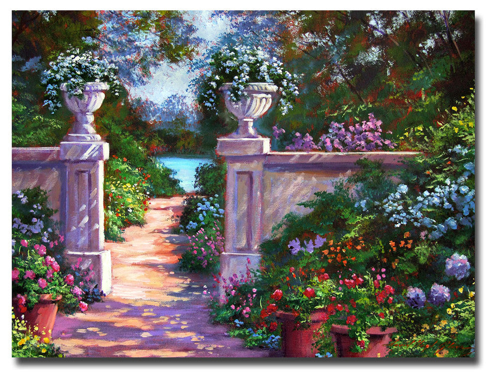 'Sir Thomas Estate Garden' Canvas Art by David Lloyd Glover