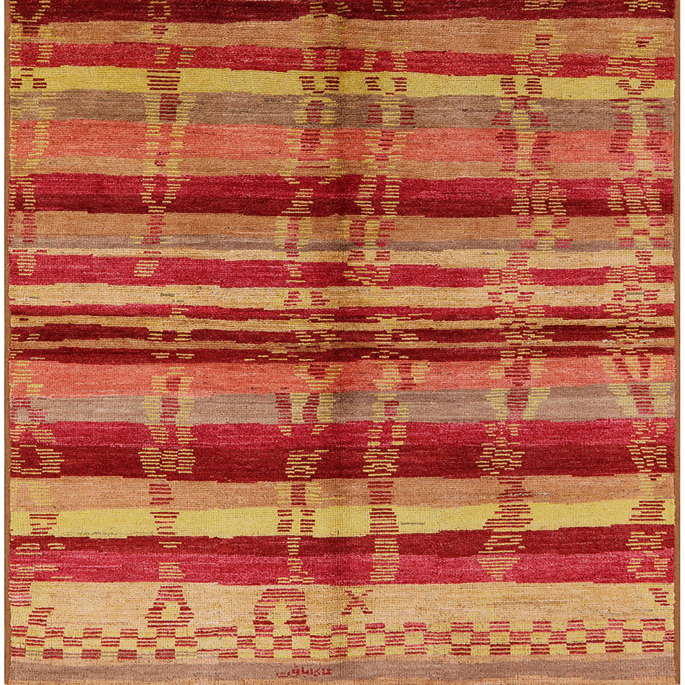 Ahgly Company Indoor Square Mid-Century Modern Area Rugs, 7' Square