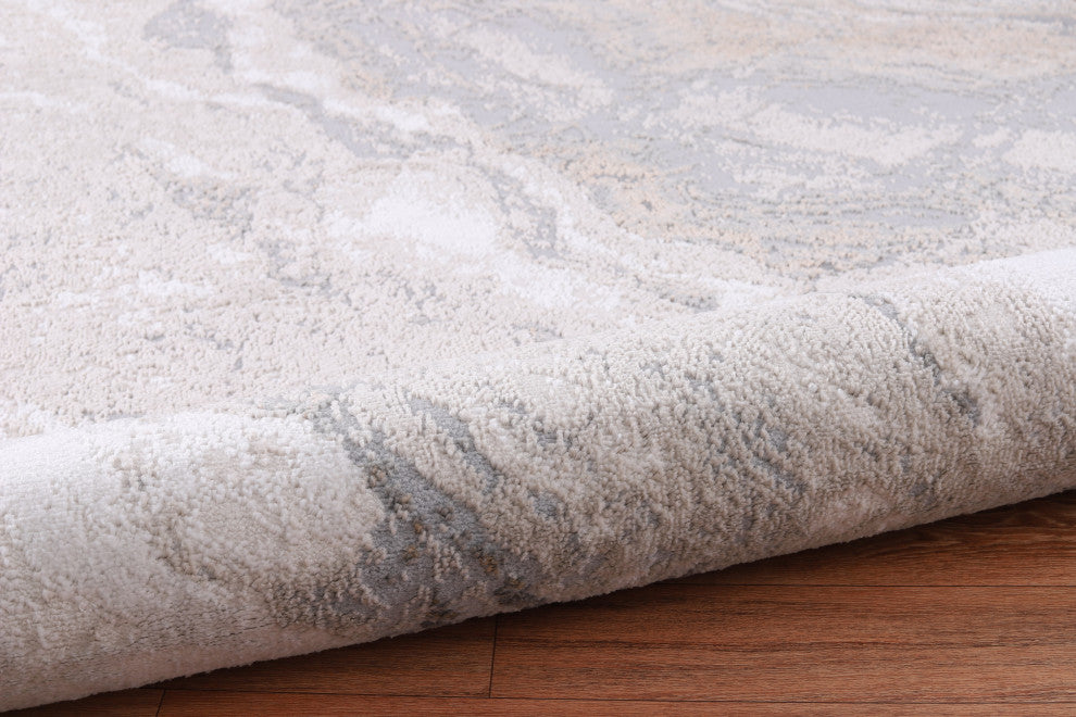 High-Low Hayes Ivory/Beige Rug, Ivory, 6'5"x9'5"