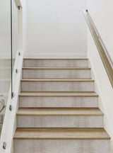Crocodile Peel and Stick Stair Riser Strips, Beige, 48"w X 7"h, 6 Pack